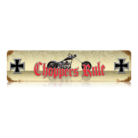Choppers Rule Vintage Sign Metal Sign