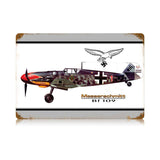 Bf-109 Messerschmitt Vintage Sign Metal Sign