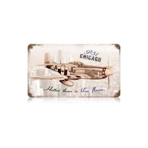 P-51 Chicago Vintage Sign Metal Sign