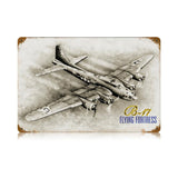 B-17 Flying Fortress Vintage Sign Metal Sign