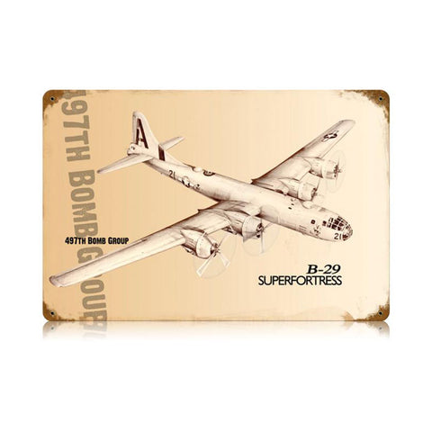 B-29 Superfortress Vintage Sign Metal Sign