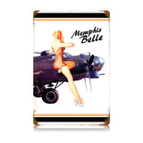 Memphis Belle White Vintage Sign Metal Sign