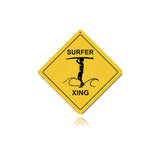 Surfer Xing Vintage Sign Metal Sign