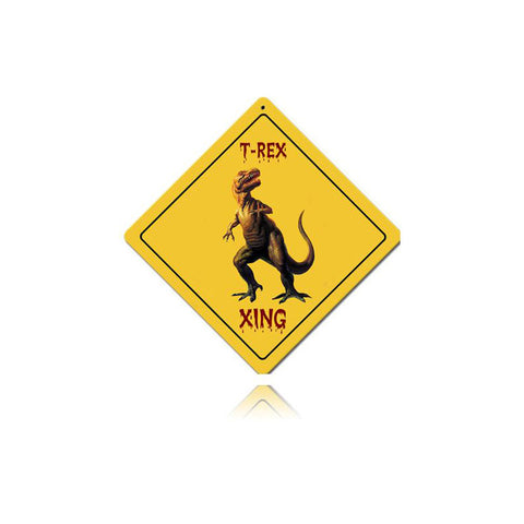 T-Rex Xing Vintage Sign Metal Sign