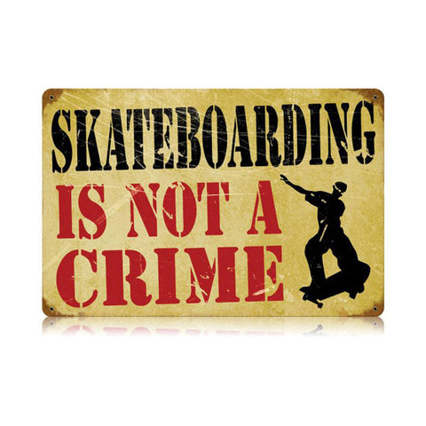 Skateboarding-Crime-Vintage-Sign-Metal-Sign