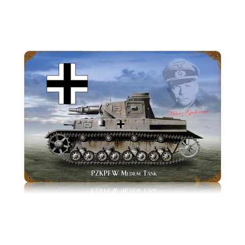 Medium Tank Vintage Sign Metal Sign