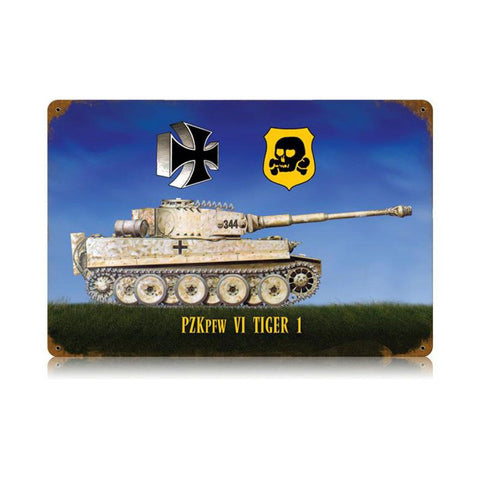Tiger Tank Vintage Sign Metal Sign