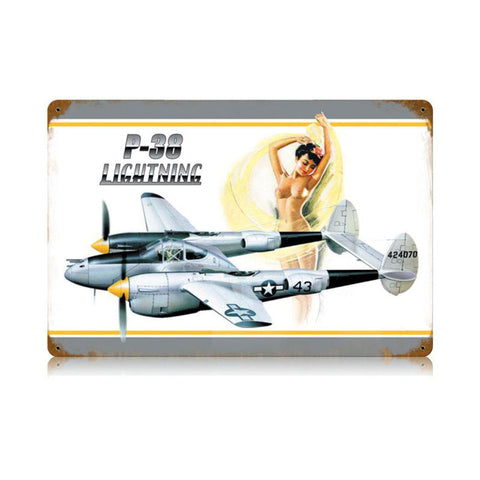 P-38-Nude-Vintage-Sign-Metal-Sign