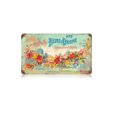 Fleurs Perfume Vintage Sign Metal Sign