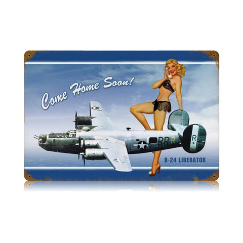 Come Home Soon Vintage Sign Metal Sign