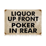 Liquor Up Front Vintage Sign Metal Sign