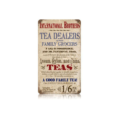 Tea Dealer Vintage Sign Metal Sign