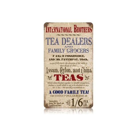Tea Dealer Vintage Sign Metal Sign