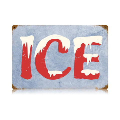 Ice Metal Sign
