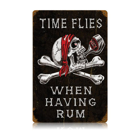 Time-Flies-Rum-Vintage-Sign-Metal-Sign