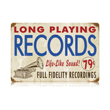 Records Vintage Sign Metal Sign