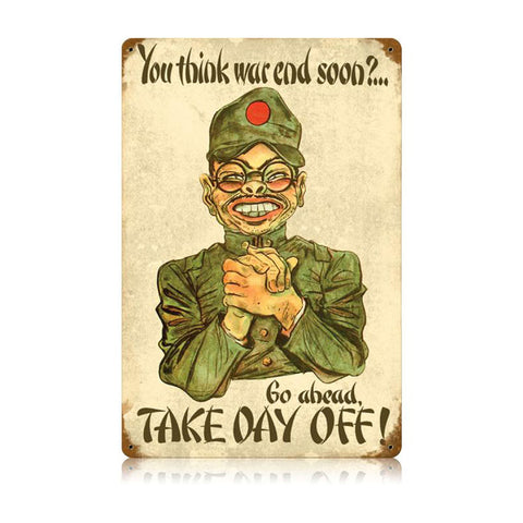 Take Day Off Vintage Sign Metal Sign