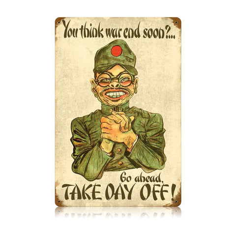 Take Day Off Vintage Sign Metal Sign