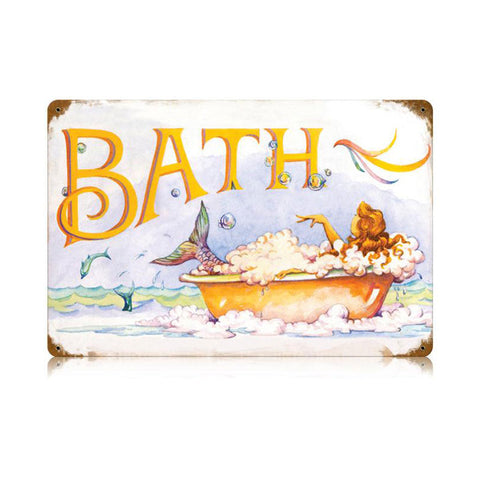 Mermaid-Bath-Vintage-Sign-Metal-Sign