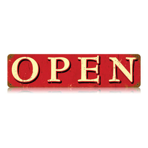 Open Vintage Sign Metal Sign