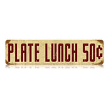 Plate Lunch Vintage Sign Metal Sign