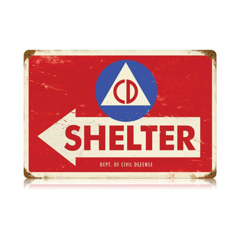 Civil Defense Vintage Sign Metal Sign