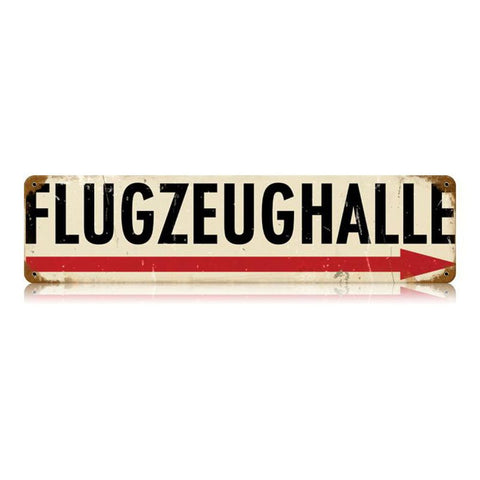 Flugzeughalle Vintage Sign Metal Sign