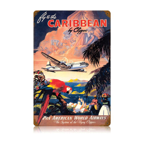 Caribbean Vintage Sign Metal Sign