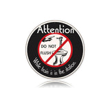 No Flushing Vintage Sign Metal Sign