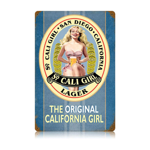 So Cali Girl Vintage Sign Metal Sign