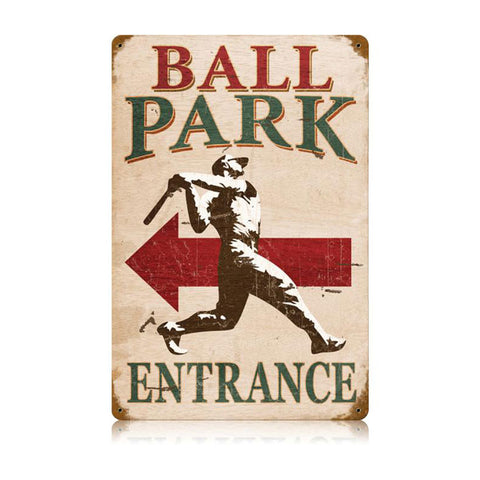 Ball Park Vintage Sign Metal Sign