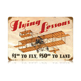 Flying Lessons Vintage Sign Metal Sign