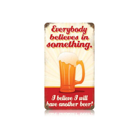 Believe Another Beer Vintage Sign Metal Sign