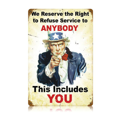 Refuse Service Vintage Sign Metal Sign