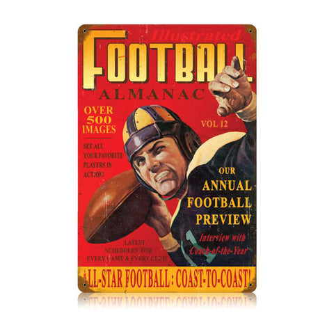 Football-Almanac-Vintage-Sign-Metal-Sign
