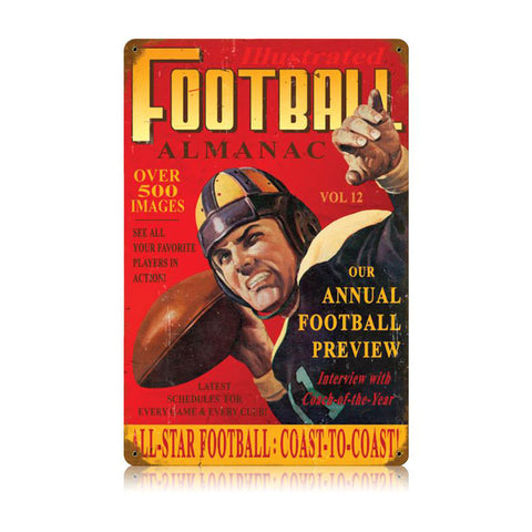 Football Almanac Vintage Sign Metal Sign