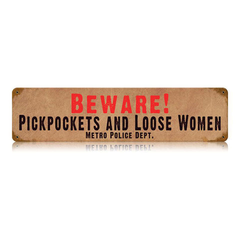Beware-Pickpockets-Vintage-Sign-Metal-Sign