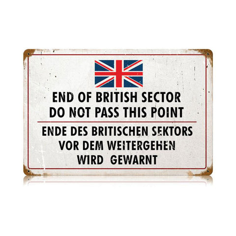 British-Sector-Vintage-Sign-Metal-Sign