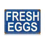 Fresh Eggs Vintage Sign Metal Sign