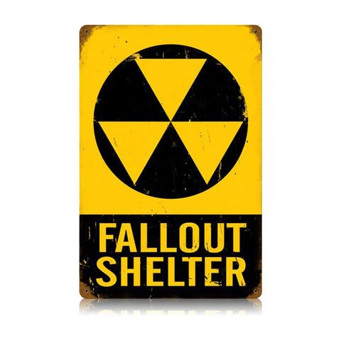 Fallout Shelter Vintage Sign Metal Sign