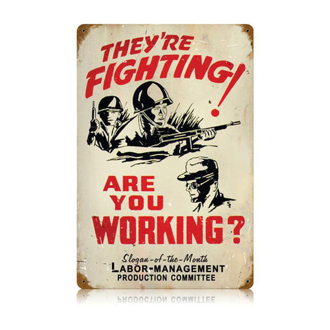 Fighting-Working-Vintage-Sign-Metal-Sign