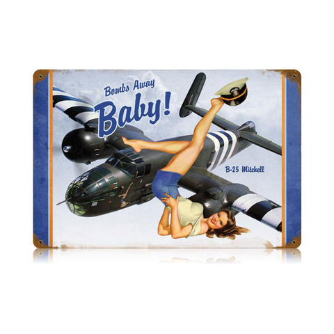 Bombs Away Vintage Sign Metal Sign