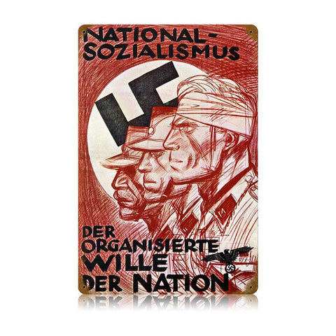 National Socialism Vintage Sign Metal Sign