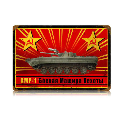 Soviet-Bmp-Vintage-Sign-Metal-Sign