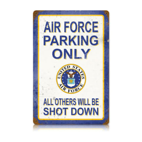 Air Force Parking Vintage Sign Metal Sign