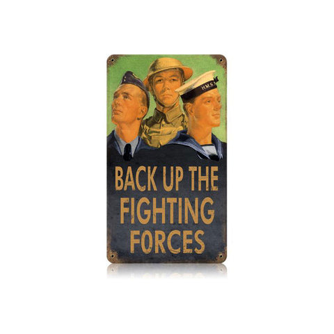 Back Up Forces Vintage Sign Metal Sign