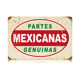Mexicanas Partes Vintage Sign Metal Sign