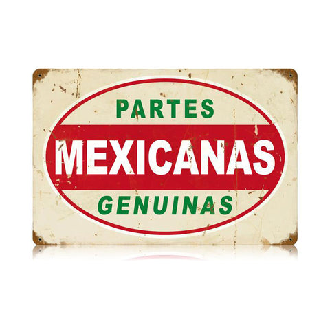 Mexicanas Partes Vintage Sign Metal Sign