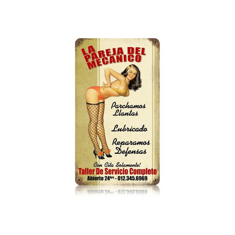 Mecanico Vintage Sign Metal Sign