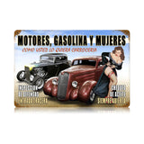 Motors Y Mujeres Vintage Sign Metal Sign